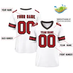 Football Jersey with Printed or Stitched Name and Number 65