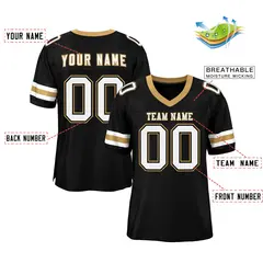 Football Jersey with Stitched Letters and Numbers 2