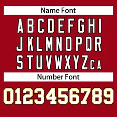 Football Jersey with Stitched Letters and Numbers 25