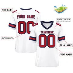 Football Jersey with Stitched Letters and Numbers 44