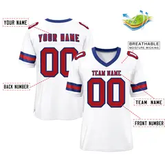 Football Jersey with Stitched Letters and Numbers 58