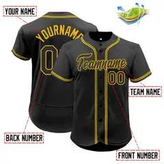 Full Button-Down Team Baseball Jersey 2