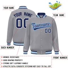 Full-Snap Bomber Varsity Baseball Jacket 39