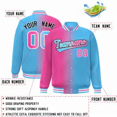 Full-Snap Bomber Varsity Baseball Jacket 53