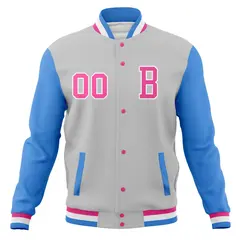 Full-Snap Classic Varsity Letterman Bomber Baseball Jacket 45