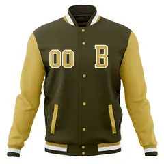 Full-Snap Classic Varsity Letterman Bomber Baseball Jacket 53