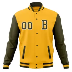 Full-Snap Classic Varsity Letterman Bomber Baseball Jacket 61