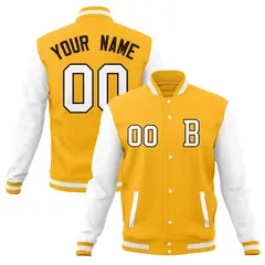 Full-Snap Classic Varsity Letterman Bomber Baseball Jacket 65
