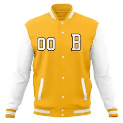 Full-Snap Classic Varsity Letterman Bomber Baseball Jacket 69
