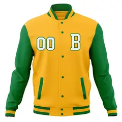 Full-Snap Classic Varsity Letterman Bomber Baseball Jacket 77