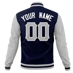 Full-Snap Cotton Blend Varsity Letterman Baseball Jacket 14