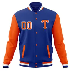Full-Snap Cotton Blend Varsity Letterman Baseball Jacket 21