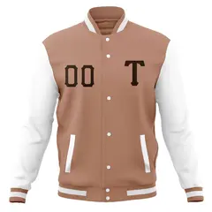 Full-Snap Cotton Blend Varsity Letterman Baseball Jacket 29