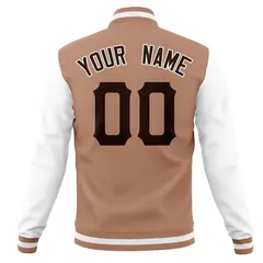 Full-Snap Cotton Blend Varsity Letterman Baseball Jacket 30