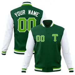 Full-Snap Cotton Blend Varsity Letterman Baseball Jacket 41
