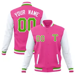 Full-Snap Cotton Blend Varsity Letterman Baseball Jacket 49