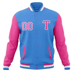 Full-Snap Cotton Blend Varsity Letterman Baseball Jacket 29
