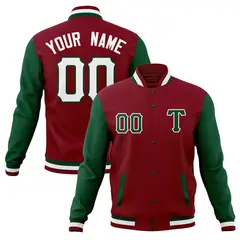 Full-Snap Cotton Blend Varsity Letterman Baseball Jacket 41