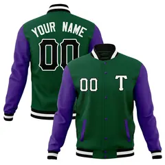 Full-Snap Cotton Blend Varsity Letterman Baseball Jacket 49