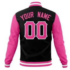 Full-Snap Cotton Blend Varsity Letterman Baseball Jacket 6