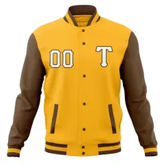 Full-Snap Cotton Blend Varsity Letterman Baseball Jacket 69