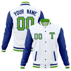 Full-Snap Cotton Blend Varsity Letterman Baseball Jacket 73