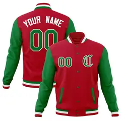 Full-Snap Letterman Baseball Jacket with Raglan Sleeves 41