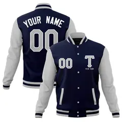 Full-Snap Letterman Varsity Baseball Jacket 1