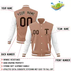 Full-Snap Letterman Varsity Baseball Jacket 28