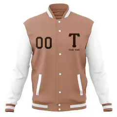 Full-Snap Letterman Varsity Baseball Jacket 29