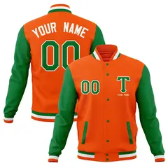 Full-Snap Letterman Varsity Baseball Jacket 33
