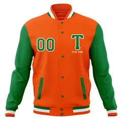 Full-Snap Letterman Varsity Baseball Jacket 37