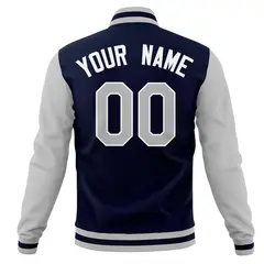 Full-Snap Letterman Varsity Baseball Jacket 6