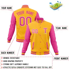 Full-Snap Letterman Varsity Baseball Jacket 60