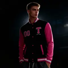 Full-Snap Letterman Varsity Baseball Jacket 2