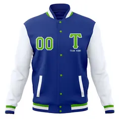 Full-Snap Letterman Varsity Baseball Jacket 22