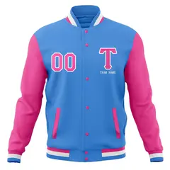 Full-Snap Letterman Varsity Baseball Jacket 30