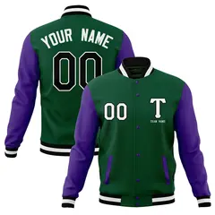 Full-Snap Letterman Varsity Baseball Jacket 50