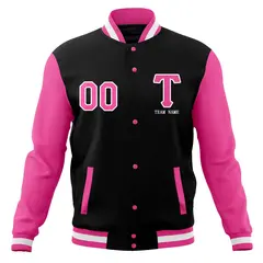 Full-Snap Letterman Varsity Baseball Jacket 6