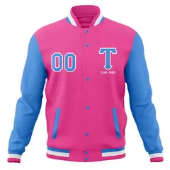 Full-Snap Letterman Varsity Baseball Jacket 62