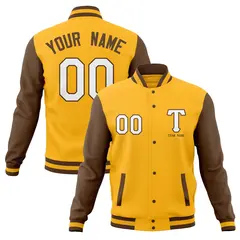 Full-Snap Letterman Varsity Baseball Jacket 66