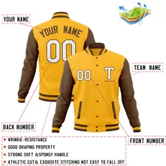 Full-Snap Letterman Varsity Baseball Jacket 69