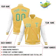Full-Snap Stitched Letterman Varsity Baseball Jacket 12