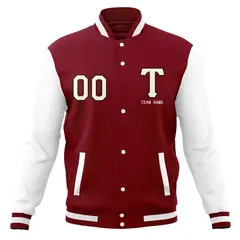 Full-Snap Stitched Letterman Varsity Baseball Jacket 21