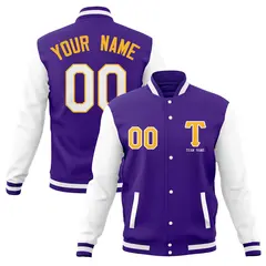 Full-Snap Stitched Letterman Varsity Baseball Jacket 33
