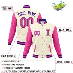 Full-Snap Stitched Letterman Varsity Baseball Jacket 4