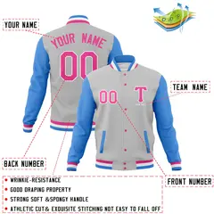 Full-Snap Stitched Letterman Varsity Baseball Jacket 44