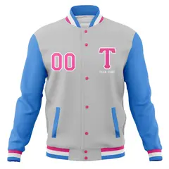 Full-Snap Stitched Letterman Varsity Baseball Jacket 45