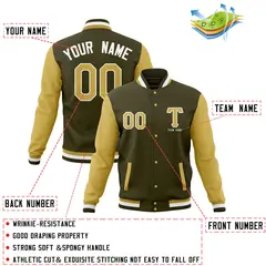 Full-Snap Stitched Letterman Varsity Baseball Jacket 52