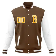 Full-Snap Stitched Varsity Letterman Baseball Jacket 37